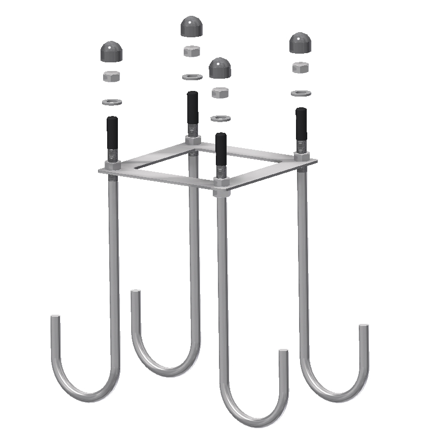 Montagekorb Auflagestütze Wegesperre