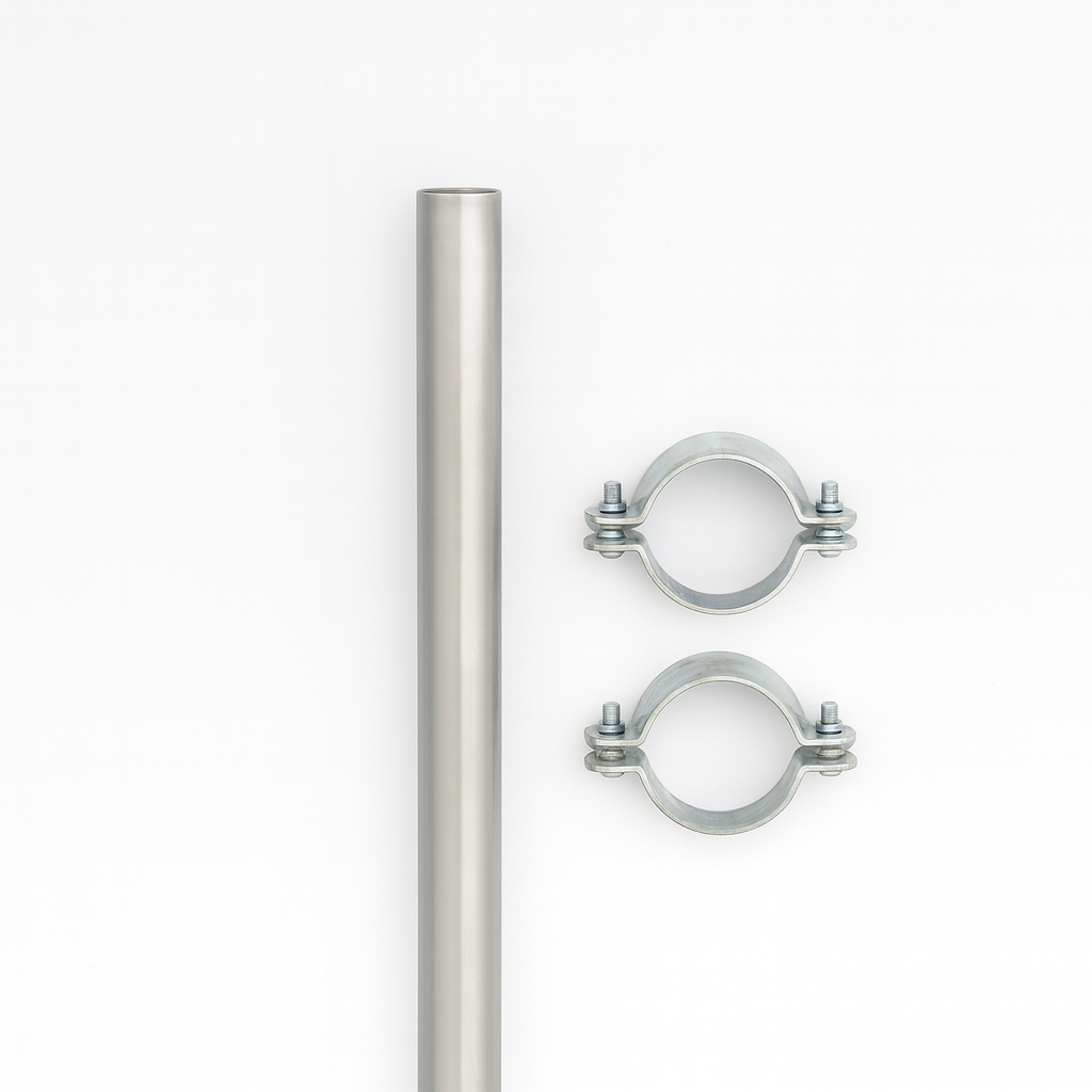 Standrohr, Boden, Ø60, ST_fv, inkl.Schellen