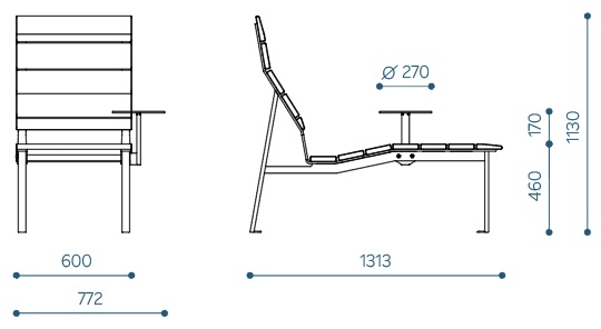Linna lamamistool 600, vasak laud