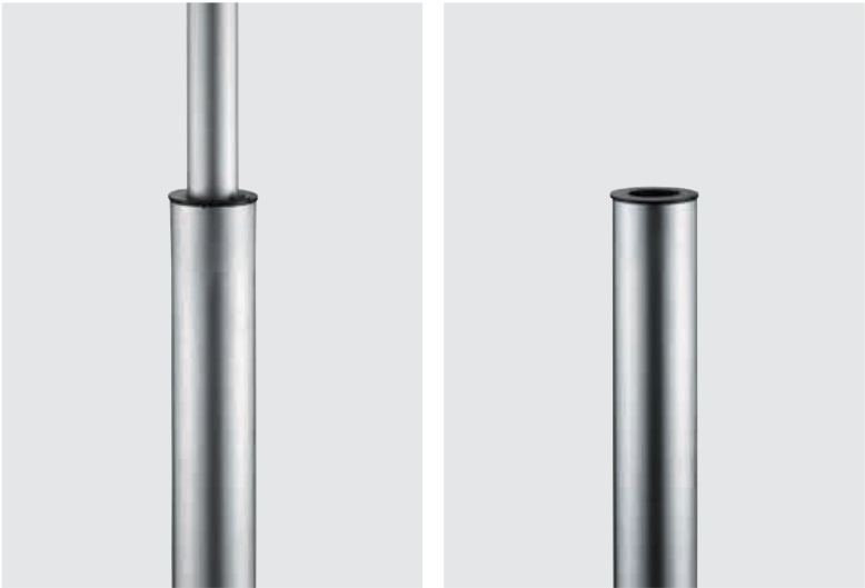 Bodenhalterung mit Zentrierkeil