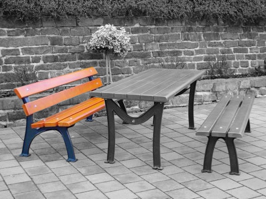 SAALE gusseiserne Sitzbank