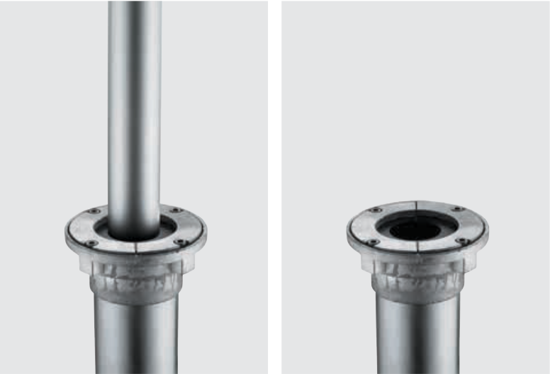 Bodenhalterung mit Schwingungsdämpfer