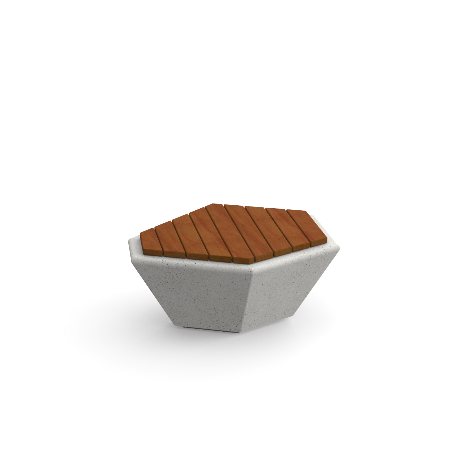 CRISTAL Wood Beton-Sitzinsel