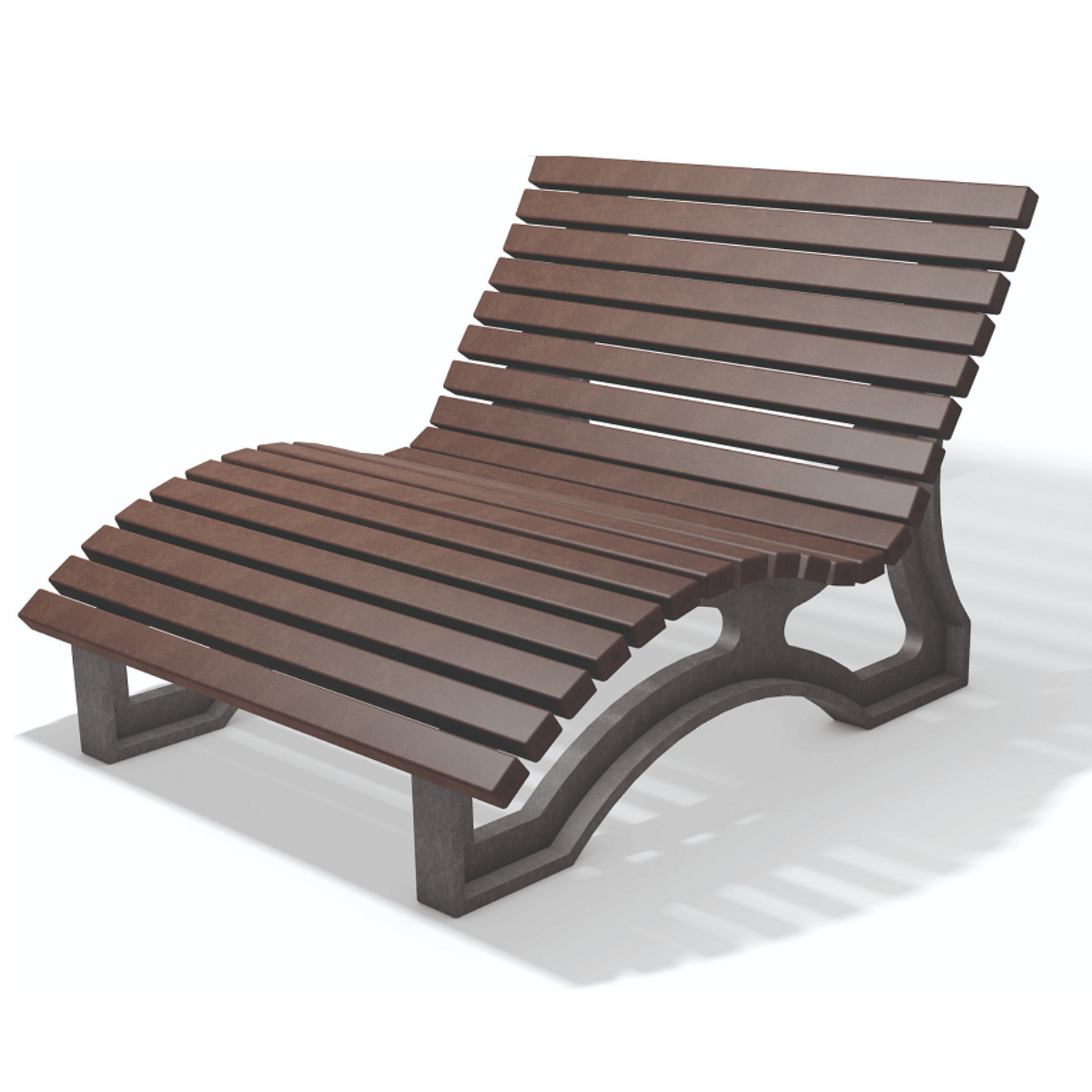 AVETO Liegebank Grau-Braun