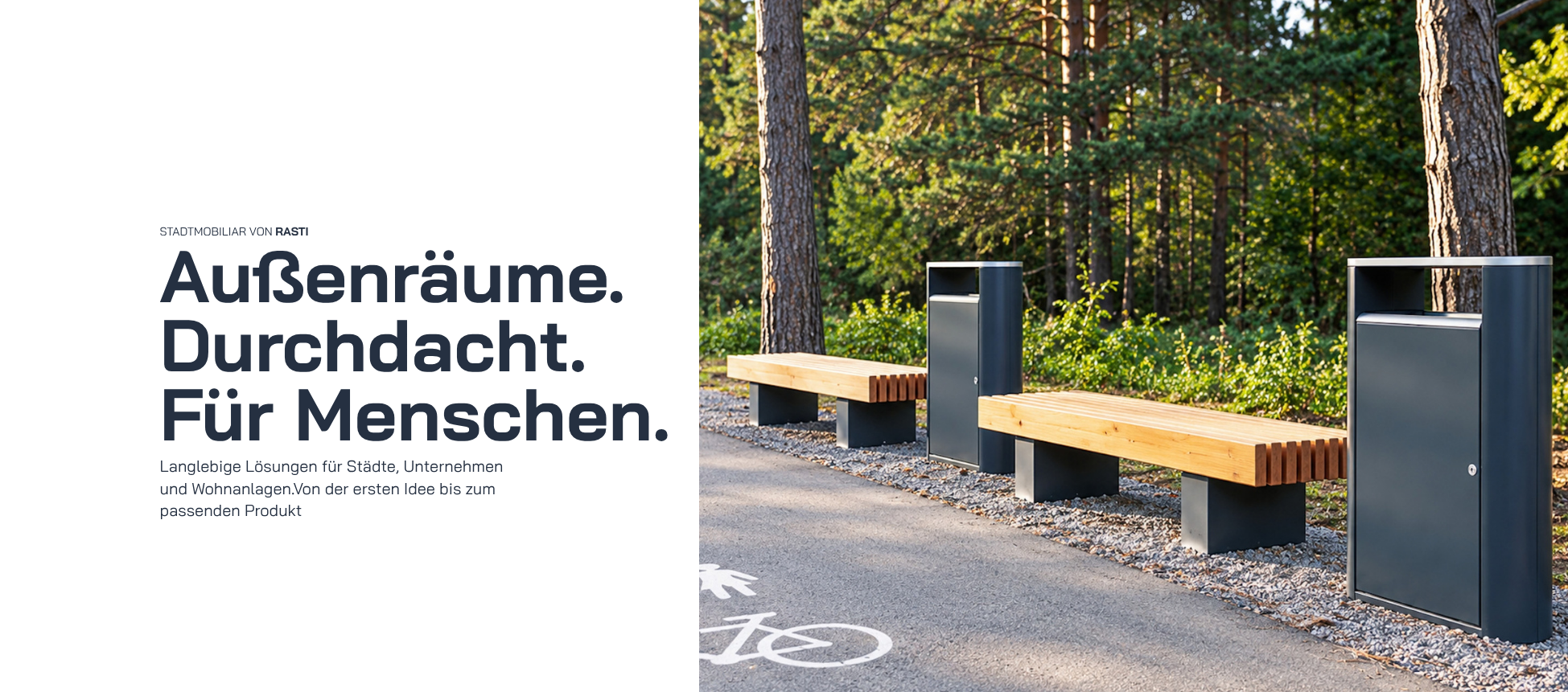 RASTI Abfallbehälter und Bänke