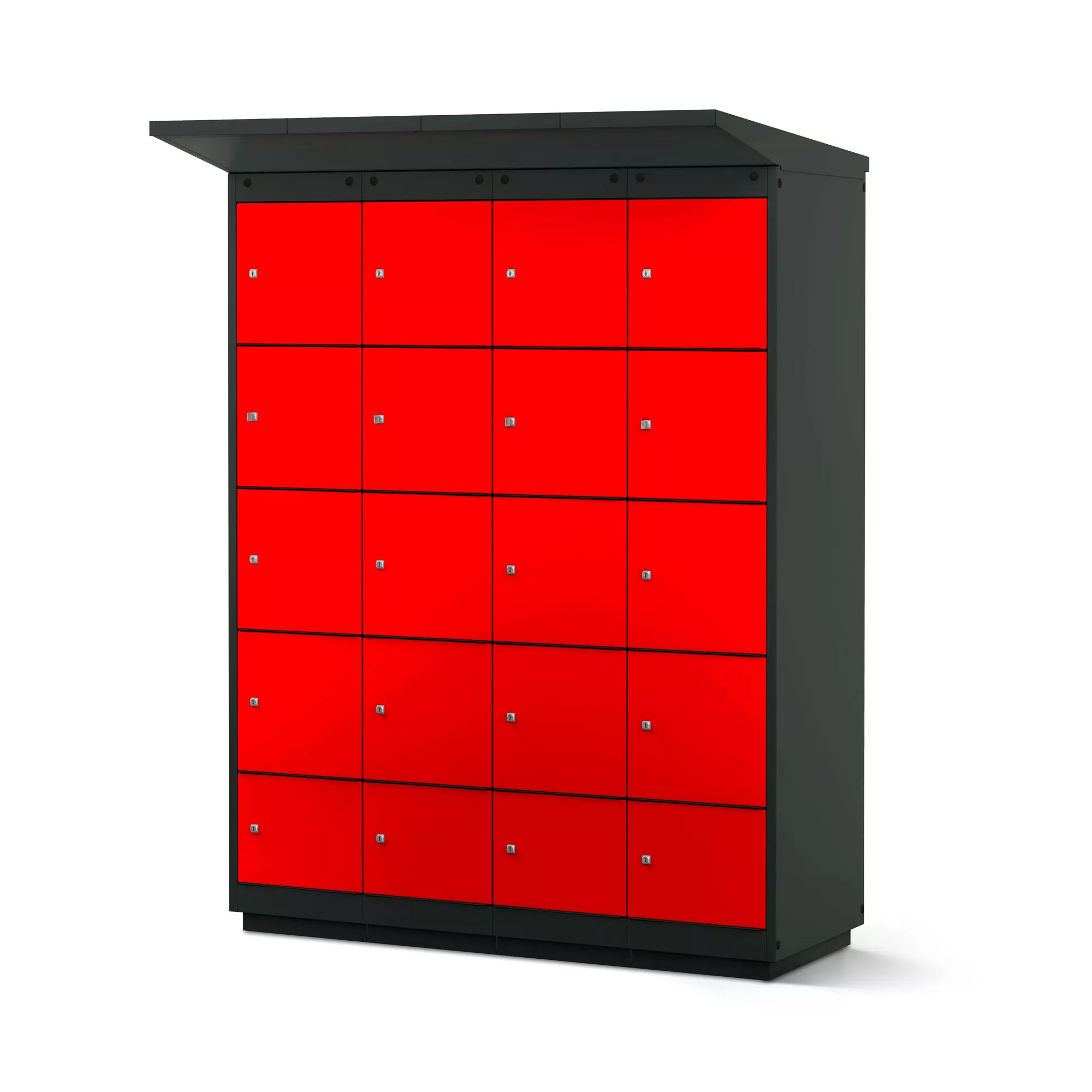 Outdoor-Ladestation mit 16 Fächern