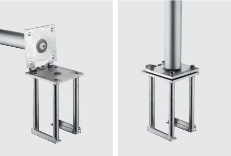 ZUBEHÖR, FA, Bodenhalterung, DRM75, innen, kippbar