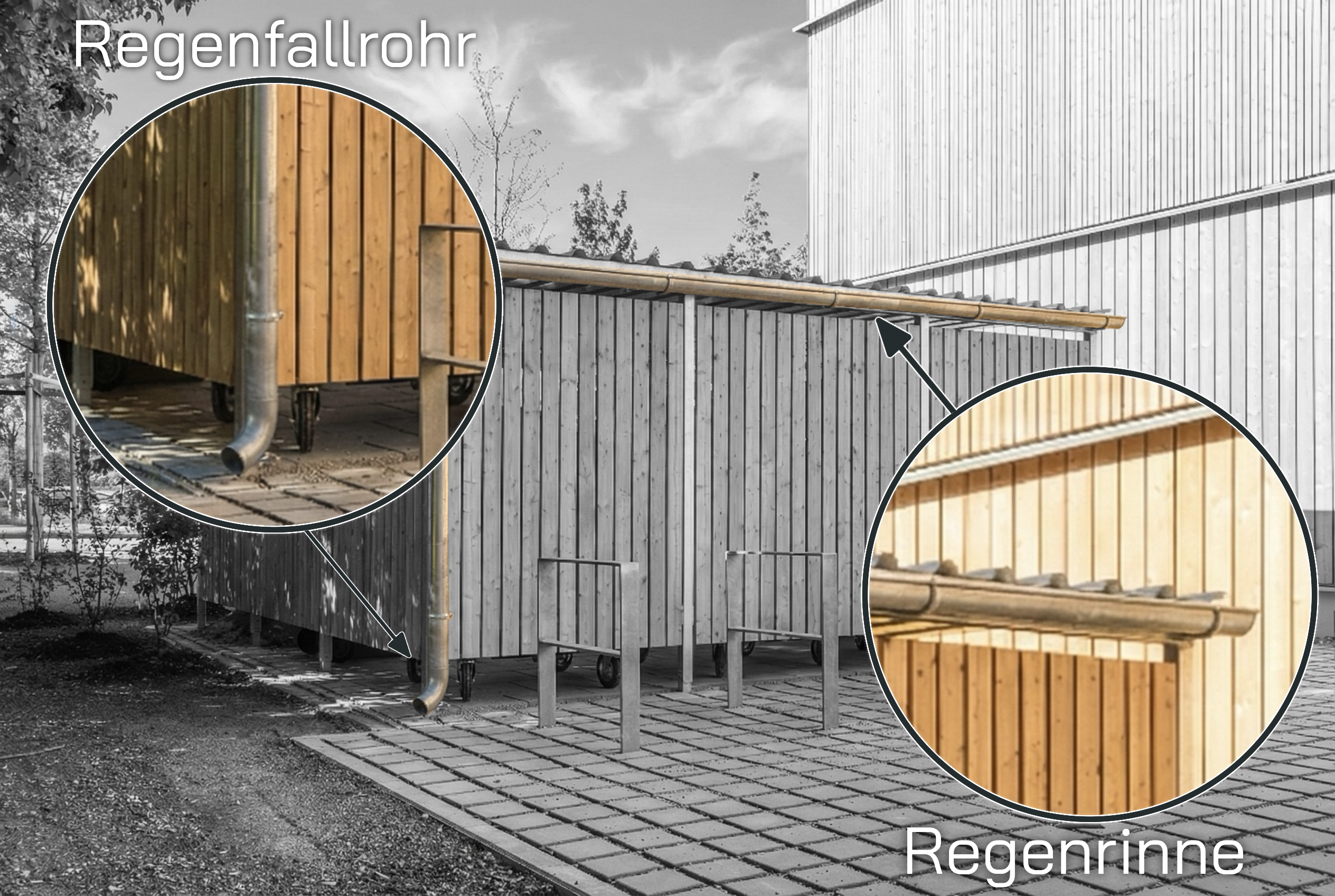 Regenrinne SET inkl. Befestigungen bis max. 6.000mm